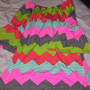 Colorful chevron boutique dress ❤️💚🖤